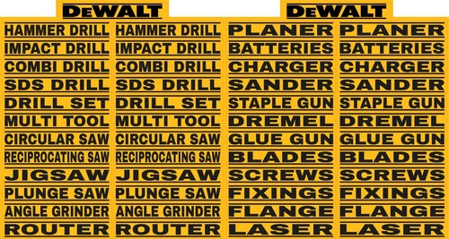 Dewalt style stickers for - dewalt,